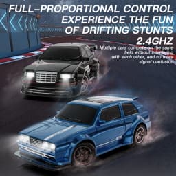 KF30 1:43 4WD Drift Racing RC Car With Gyroscope Speed Real Lighting And Damping High Speed Remote Control Cars For Kids Toys