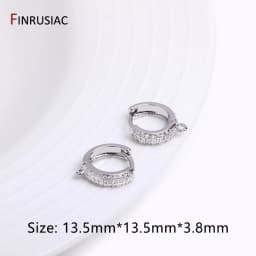 Earring Making Supplies Gold Plated Zircon Earwire Earring Hooks DIY Women Earring Jewelry Making Accessories Wholesale