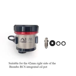 AEM oil cup integrated titanium alloy for Brembo RCS/CC direct push up pump brake AEM oil pot
