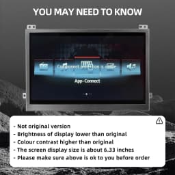TDO-WVGA0633F00045 Replacement LCD Screen for VW MIB STD2 Discovery 6.5 inch 6.33 inch For VW MIB200 682 684 680 Central Control