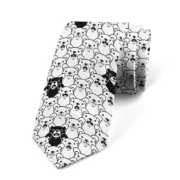 New 8CM Cartoon Bear Print Tie Men Slim Casual Party Formal Dating Personality Necktie Fashion Trend Elegant Collocation Gravata