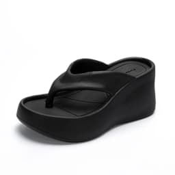 Women's Clip Toe Wedge Flip Flops 2024 Summer Chunky Platform Beach Sandals Woman Thick Sole High Heeled Eva Slippers Slides