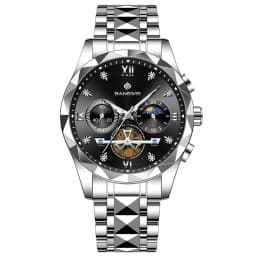 LIGE Automatic Watch for Men Top Original Luxury Skeleton Flywheel Mechanical Wristwatches Classic Calendar Business Man Watch
