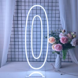 Extra-Large LED Neon Numbers Sign 76cm/100cm Stand up & Wall Mounted for Birthday Wedding Celebration Party Decor