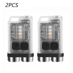 BORUiT V3 EDC Keychain LED Flashlight 900 Lumens Mini Torch Type-C Rechargeable Work Light With Magnet UV Camping Pocket Lantern