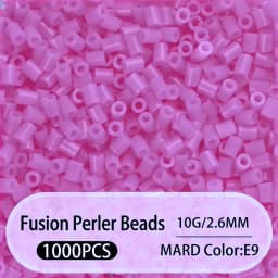 2.6mm Bulk Pink Color Series Perler Beads Refill Pack - 1000/5000pcs Fusible DIY Art Craft Fuse Beads for Mosaic Puzzle Kits