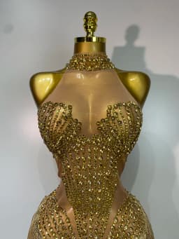 Sexy Stage Costume Sparkly Rhinestone Mesh Transparent Sequins Tassel Evening Birthday Party Nightclub Dance Singer Outfit