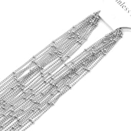 10pcs Stainless Steel Bead Chain Necklace Chains for DIY Jewelry Making Necklaces Accessories Handmade Supplies Wholesale