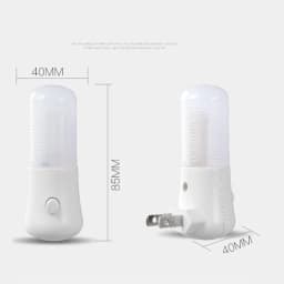 LED Night Lamps Bedside  EU/US Plug Push Button Switch Bedroom Lighting Lamp Baby Room Corridor Home Decortion ABS Night Lights