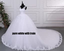 Ashley Gloria Pure White Wedding Dresses Elegant Boat Neck Ball Gown Simple Vestido De Noiva Plus Size Robe De Mariee
