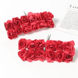 Mini Artificial Rose Bouquet Paper Fake Flowers for Home Decor Wedding Decoration Christmas New Year 2023 Ornaments Accessories