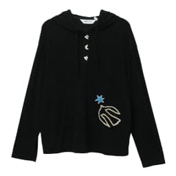 MOVEUP Hooded Drawstring Pullover 2026 Autumn Bird‑Shaped Buttons Embroidery Sweatshirts Loose Long Sleeve Casual Top 3ELQ10567