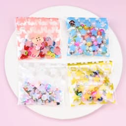 50pcs OPP Star Printed Packaging Bags Self-Adhesive Bags Jewelry Crafts Packaging Bags Transparent Packaging Ziplock Bags