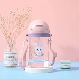 350ml Baby Bottles Drinking Cup Feeding Bottle with Straw Gravity Ball Wide-Caliber Kids Drinking Milk Water Dual-Use Bottle