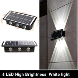 Solar Wall LED Light Outdoor Garden Decoration Wall Lamp High Brightness Up And Down Luminous Lighting Outdoor Solar LED Lamp