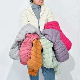 Women's Lightweight Casual Hooded Down Jacket Autumn Winter Minimalist Short Down Coats Female Solid Color Zipper Warm Outerwear
