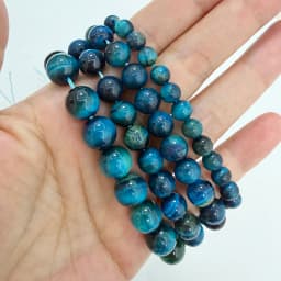 Natural B Quality Peacock Blue Color Tiger Eye Agate Stone Round Loose Beads 15" Strand 6 8 10 12MM For Jewelry Make