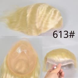 1B20 1B80 Grey Silver Hair Toupee for Men Mono Base with PU Human Hair Pieces Replacement System Lace Front Natural Hairline