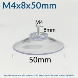 M4 M5 M6 M8 Transparent Suckers With Screw PVC Plastic Sucker Pad Holder Turn Nut Glass Table Tops Storage Tool Hooks