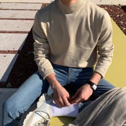 Half-turtleneck Sweater for Men, Long-sleeved Korean Style Trendy Knitted Sweater with Bottoming Shirt, Hong Kong Style Casual