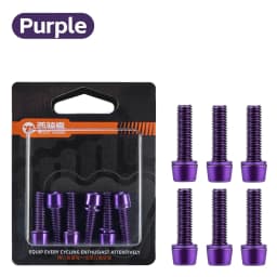 6pcs/set Bicycle Handlebar Screws M5 18mm Titanium Plated Colorful Stainless Steel MTB Road Bike Stem Bolts Cycling Parts