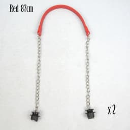 New Tanqu 1 Pair Silver Long Thick Single Chain with OT Metal Buckle Black Screws for Obag O Bag Handles for Women Bag Handbags