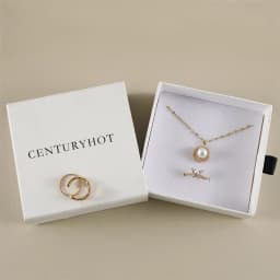 50-500pcsCustom Logo White Drawer Box Paper Cardboard Jewelry Box with Foam Inner Necklace Bracelet Ring Ring Earring Box