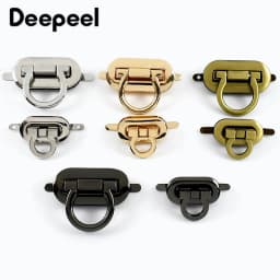 1/2/3/5Pcs Metal Square Turn Twist Locks Women's Bag Lock Buckle Decorative Handbag Closure Clasps Hardware Accessories
