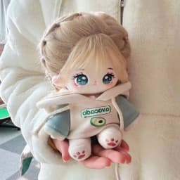 20cm Cute Idol Doll Plush Cotton Star Dolls Kawaii Stuffed Baby Toy Plushie Bell Orchid With Avocado Clothes Kid Collection Gift