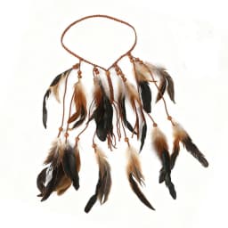 Boho Chic Indian Tribal Headband Feather Tassel Handmade Ethnic Headdress Hair Accessories Wood Beads Bohemian Headband