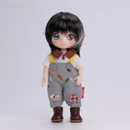 Ob11 Wig Soft Cute Curly Bangs Wavy Hair Long Straight Hair Short Hair Multi-Color for 1/12 Bjd, Gsc ,Ymy Head Doll Accessories