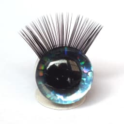20pcs Toy Eyes With Eyelash 12-30mm Eyelashes 3D Safety Glitter Toy Eyes Eyelash For DIY Plush DIY Doll Making