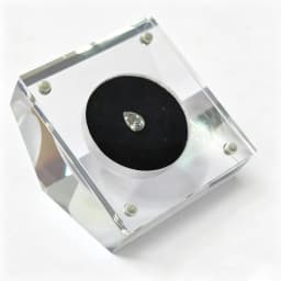 Acrylic Diamonds Storage Box Transperant Gem Stone Packaging Box Black and White Sponge Pad Bare Stone Jewelry Display Tray