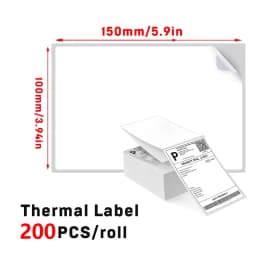 4x6 Inch Direct Thermal Label 100/200/300 Sheets Adhesive Shipping Labels Paper for 9220/9210/246S DHL UPS Express Barcode