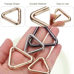 5pcs Triangle Key Ring, Spring Snap Clip Hook Trigger Keychain Kettle Buckle for Bags Purses