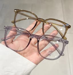 Retro Square Glasses Ultra-light Transparent Frame Eyewear Anti-blue Light Flat Glasses Korean Popular Decoration Eyeglasses