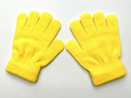 Winter 4-11 Year Old Children's Writing Cold-proof Warm Gloves Solid Color Knitted Wool Acrylic Full-finger Split-finger Gloves