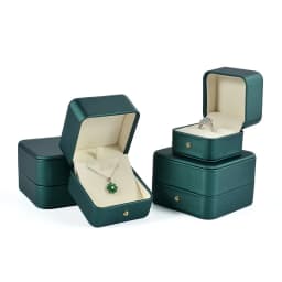 High Quality PU Leather Jewely Boxes Necklace Bangle Bracelet Ring Gift Packaing Case with Custom Logo