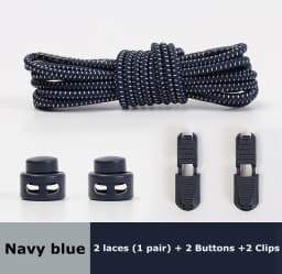 1Pair Colored Dots Round Shoelaces Elastic Plastic Lock Hiking Sports No Tie Shoelace Adult Children Shoe Accessories Lazy Lace