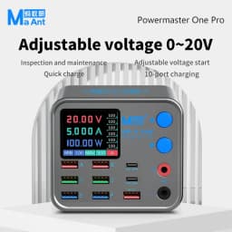 MaAnt DianBa 1 Pro Wireless Smart Charge QC 3.0 8 USB Port Wireless Charging Dock LCD Display For Mobile Phone Charging Repair