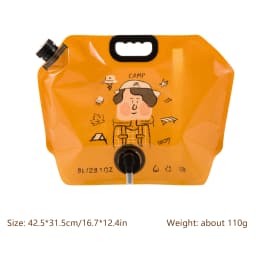 BISINNA Outdoor Mini Folding Water Bag Camping 8L Large Capacity Portable Water Bag Thickened Soft Food Grade Water Storage Bag