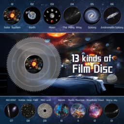 13 In 1 Planetarium Star Projector HD Image Area LED Night Light,4K 13 Film Discs,360° Rotate 1/2h Timer for Kids&Adults Bedroom