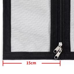 Black anti-mosquito window screen with zipper, self-adhesive mosquito net, invisible sheer, anti-mosquito