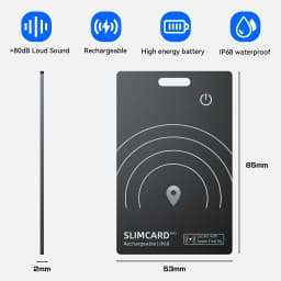 New Wireless Charging Tracking Location Wallet Tracker Card Waterproof GPS Locator Work with Apple Find My App Bluetooth Tracker