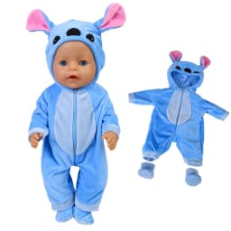 36-45 cm Doll Outfits for 17Inch Dolls Baby Born Doll Cute Jumpers Rompers Suit+Shoes Warm Clothes on A Doll Baby Christmas Gift