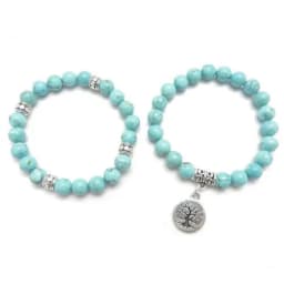 Customizable Turquoise Double "Tree of Life" DIY Accessories Textile Products and Tools WSL401190