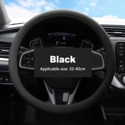 Non-Slip Silicone Steering Wheel Cover Summer Breathable Elastic Universal Fit 38cm Car Steering Wheel Protector Accessory