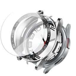 Tempered Glass+Bezel+Case For Samsung Galaxy Watch 6 Classic 43mm 47mm Cover TPU Bumper All-Around Protector Clear Screen Bezels