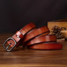 2.4CM Pure Cowhide High Quality Genuine Leather Thin Belts for Women Brand Strap Vintage Jeans Cowboy Leisure Needle Buckle Belt