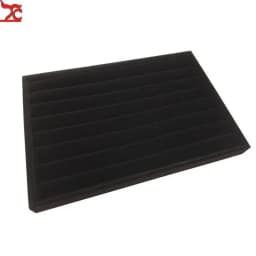 35X24X3Cm Flannel Jewelry Tray 100 Digit Ring Display Storage Jewelry Display Props Ring Trays Dedicated Dustproof Plastic Cover